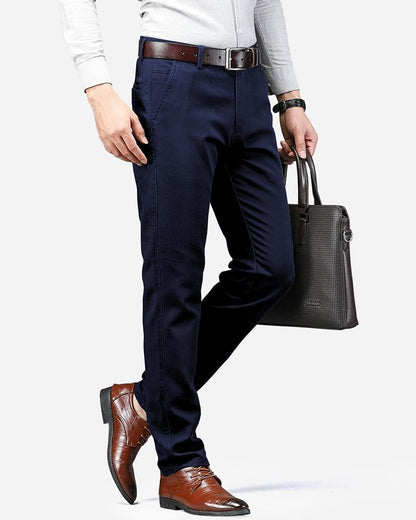 Noble Monk Regular Fit Mens Wear Formal Pant Navy Blue