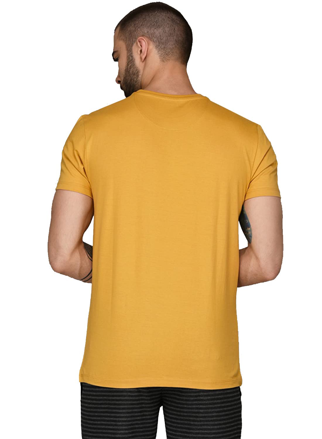 ADRO You Decide Mens Printed T-Shirts (RNR-M-DEC-MU_Mustard)
