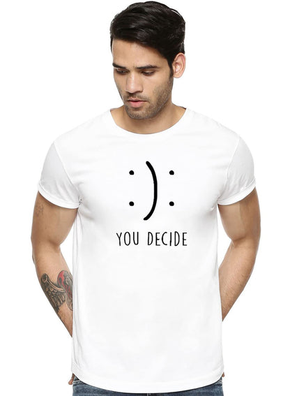 ADRO You Decide Mens Printed T-Shirts (RNR-M-DEC-WH_White)