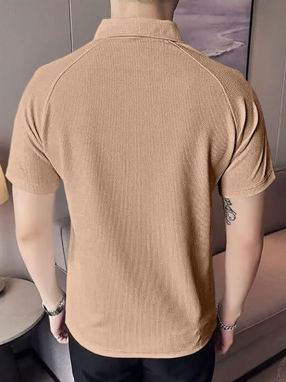 Greciilooks Regular Fit T-Shirt For Men (Gl-M.T Mt1230_Beige