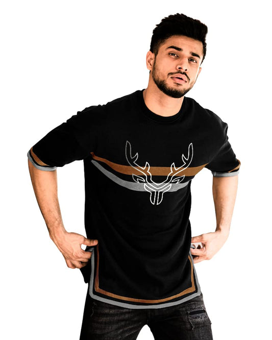Eyebogler Loose Fit Cool Tshirt For Men Black