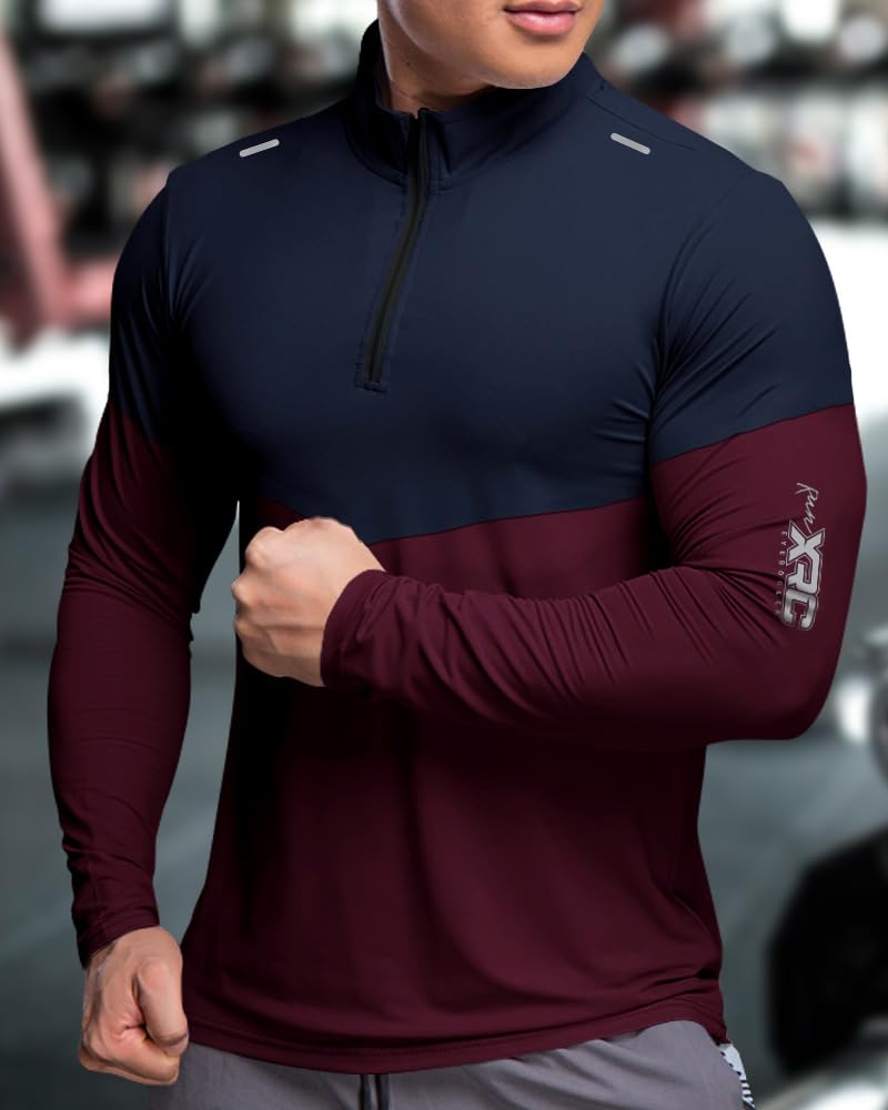 Noble Monk MenS Active Wear Regular Fit T Shirt |Full Sleeves |Casual T-Shirt For Men