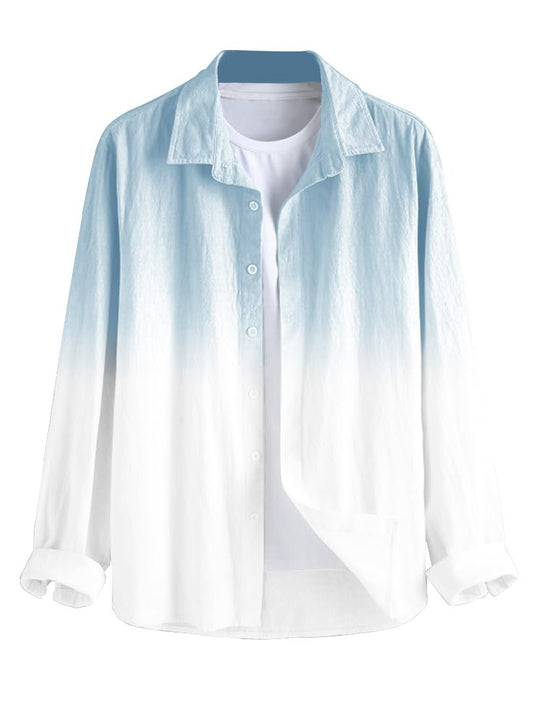 BE ACTIVE Mens Casual Linen Blend Ombre Faded Shirt || Casual Shirts for Men || Men Casual Shirt || Casual Wear Shirts (CPR0156