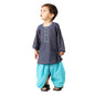 Fabindia Baby Boy's Cotton Blend Embroidered Regular Dhoti Set (1030927NAVY_Navy Blue
