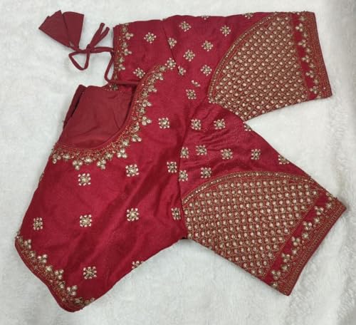 Vihu Fashion WomenS Readymade Blouse Multi Golden Codding Sequence Embroidery Work Indian Ethnic Designer Stitched Readymade Sa