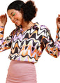 POPWINGS Printed Full-Sleeves Regular-Fit Satin Printed Shirt for Women Stylish Western Casual Wear
