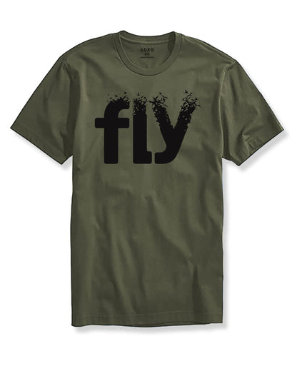 ADRO Fly Mens Cotton Printed T-Shirts (R21-M-FLY)