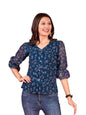 Trillmixa WomenS V-Neck Floral Printed Comfortable Top For Women
