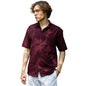 Campus Sutra Mens Wine Red Foliage-Tactile Shirt for Casual Wear | Spread Collar | Short Sleeve | Button Closure | Shirt Crafte