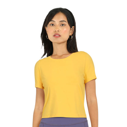 BlissClub Women The Last Tee - Crop tee | Womens t-Shirt | Short Sleeves | Short top | Cotton Tee