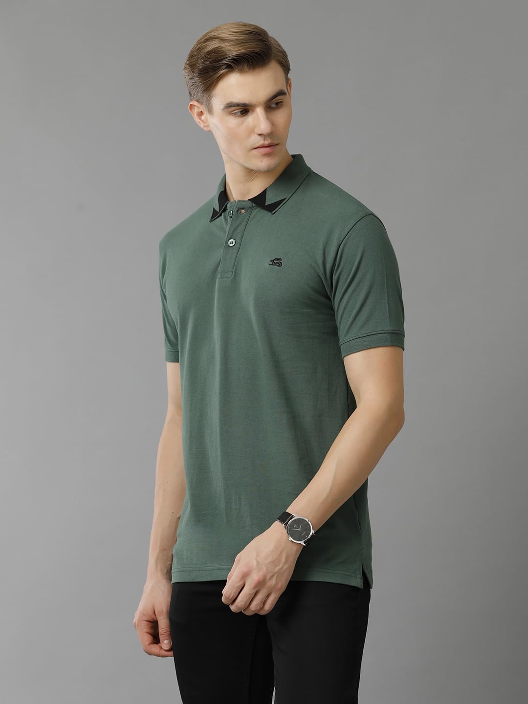 ADRO Premium Cotton Polo for Men (PN23-H-PLN-GRN_Green)
