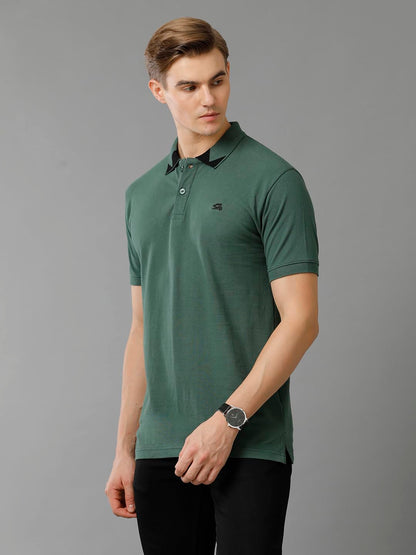 ADRO Premium Cotton Polo for Men (PN23-H-PLN-GRN_Green)