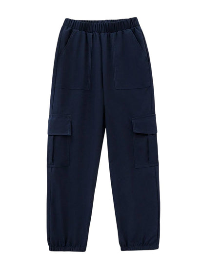 TAGAS Girls Regular Cargo Pant ||Relaxed Trouser Joggers for Girls ||(GC-40) Navy
