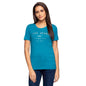 Pepe Jeans WomenS Letter Print Slim Fit T-Shirt (Pl504232_Blue Coral S)