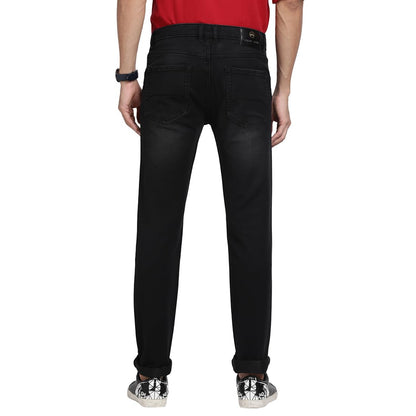 Turtle Men Cotton Stretch Narrow Fit Black Jeans