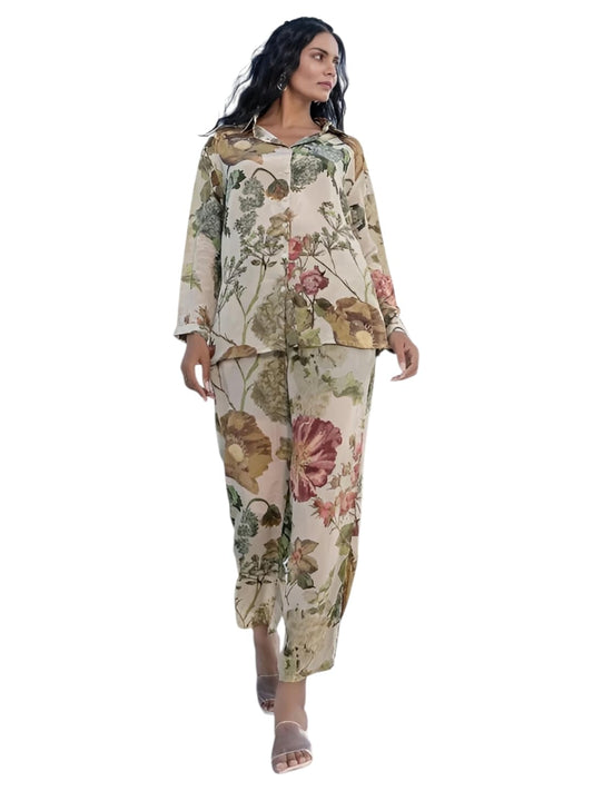 Yashika Cotton Blend Floral Printed Kurta Bottom Set for Women