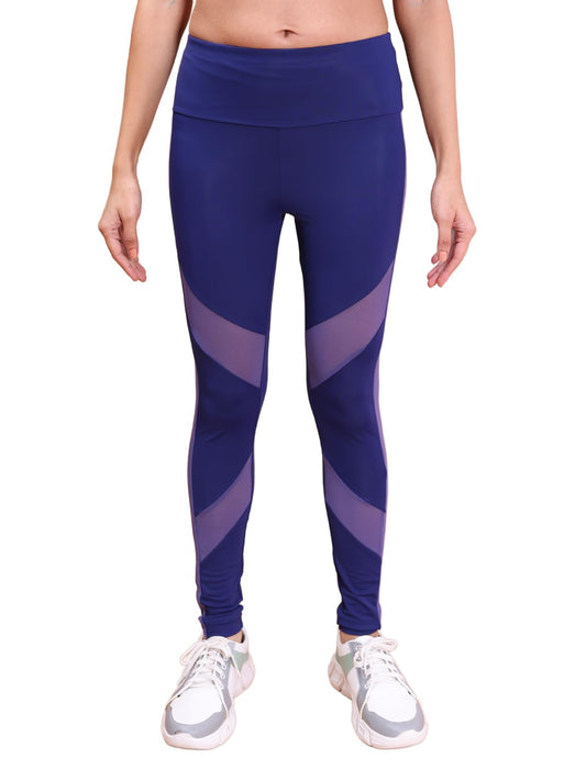 Rupa Colors Womens PLAYSURE Dry FIT Activewear Leggings | Stretchable Warp Knit Fabric | Breathable Mesh Self-Folding Waistband