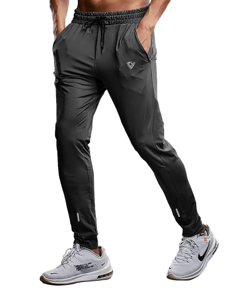 Noble Monk MenS Regular Fit Track Pants | Sport Pant | Plain Track Pant For Men Charcoal Grey