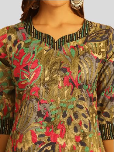 Pinkmint Womens Kurta Set ll Cotton Printed Ethnic Set ll Dupatta Set ll Suit Set