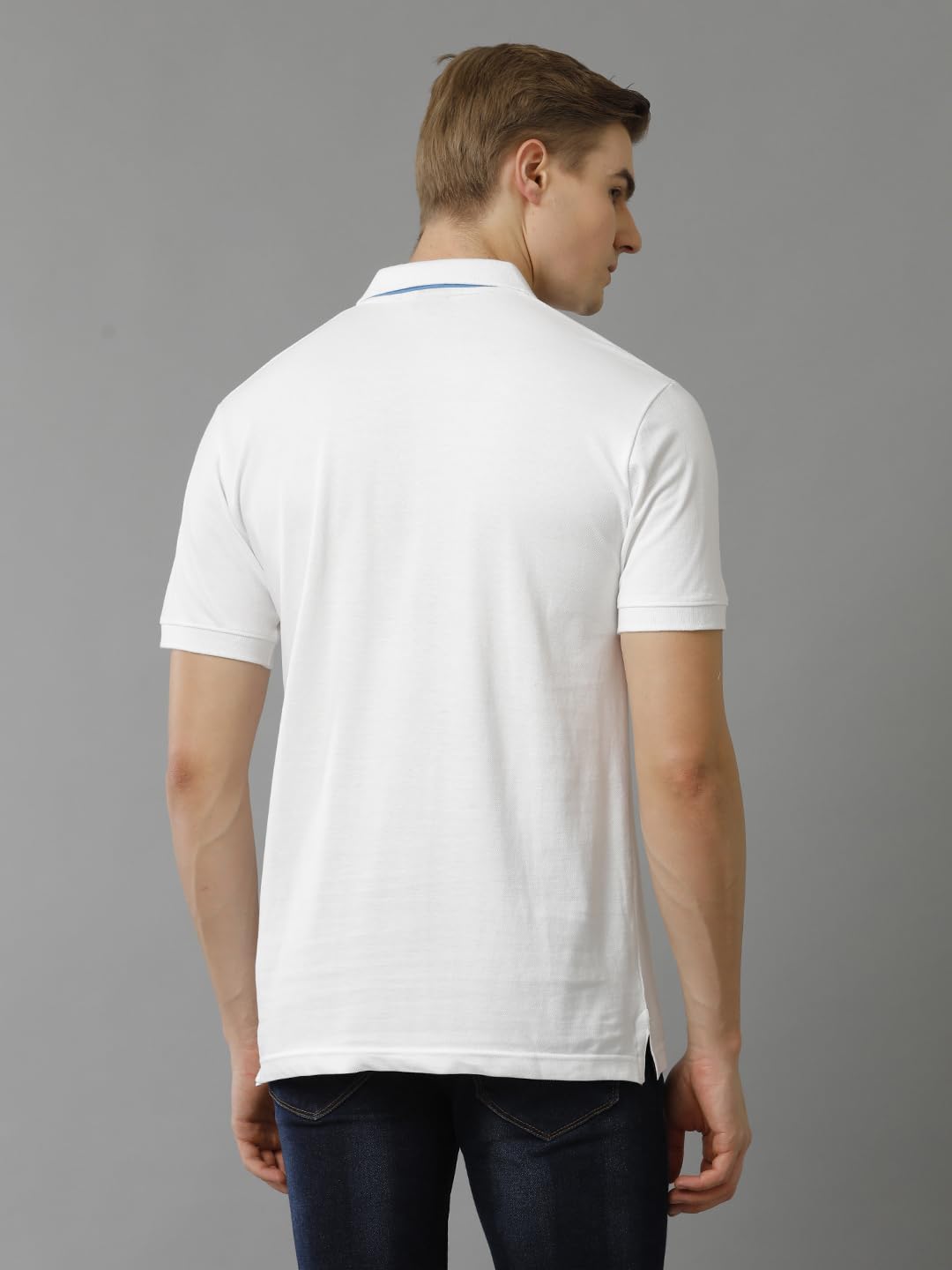 ADRO Premium Cotton Polo for Men (PN23-H-PLN-WH_White)