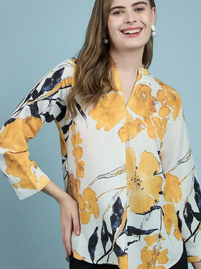 PATLANI Womens Digital Letest Floral Print Rayon Full Stitched Top/SIRT.
