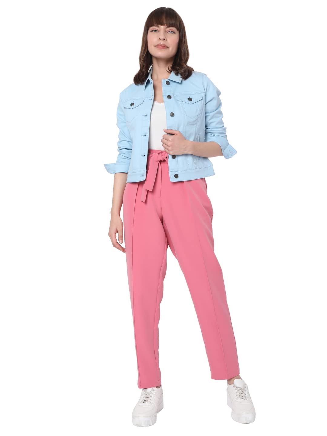 Vero Moda Regular Fit Jacket (10254719_Powder Blue_Xs)