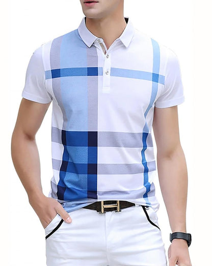 Noble Monk MenS Letter Print Regular Fit T-Shirt (T344Hs-Whsb-T700-Whnbrd Sky White Navy Blue Red
