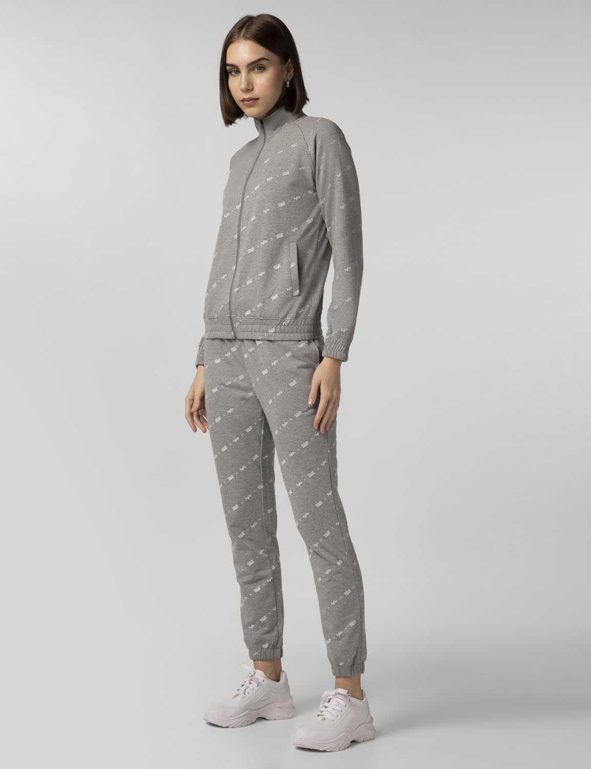 FYLTR Womens Stand Collar Jacket & Jogger Co-ord Set - Full Zipper | Contrast Drawstring | Utility Pockets |Rib Hem & Cuff