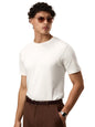 The Souled Store Supima Half Sleeve: White Mens and Womens Solid Cotton T-Shirts