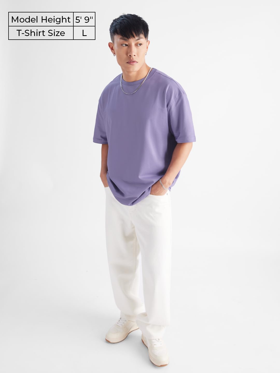 The Souled StoreSolids: Winter MauveOversized T-Shirts Purple
