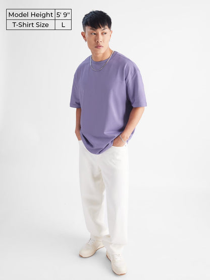 The Souled StoreSolids: Winter MauveOversized T-Shirts Purple