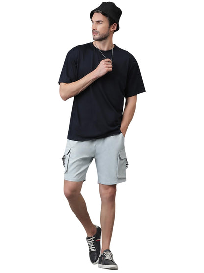 Kotty MenS Cargo Shorts With Multiple Pockets  Ideal For Hiking & Adventure(Blue,L)