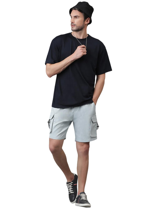Kotty MenS Cargo Shorts With Multiple Pockets  Ideal For Hiking & Adventure(Blue,L)