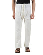 Fabindia Men's Offwhite Cotton Solid Comfort Fit Pyjama