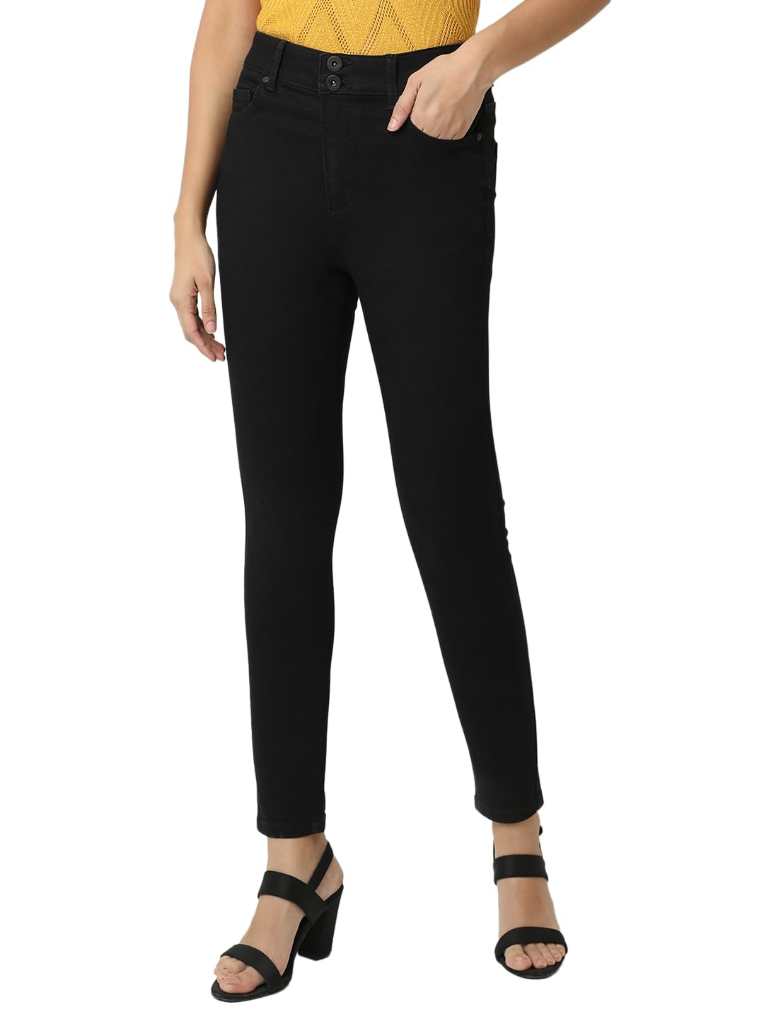 Vero Moda Womens Slim Fit Jeans Black Denim