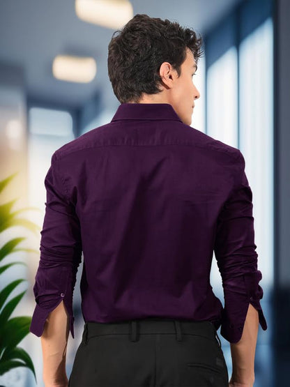 Pinkmint Cotton Soild Combo Men Shirt Formmal Wear Office Wear Regular Fit Shirt