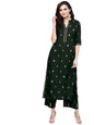 GoSriKi Women's Cotton Straight Kurta with Palazzo (GSHK122_GO)