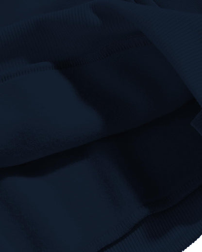 ADRO Men's Cotton Neck Hooded Sweatshirt (H24-DEVI-NB-L_Navy Blue)