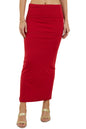 Soch Women Red Cotton Blend Solid Petticoat