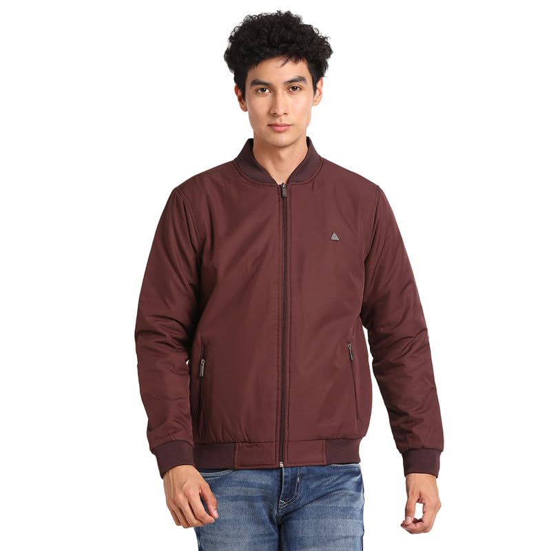 Turtle Men Cotton Stretch Maroon Plain Regular Fit Full Sleeve Casual Windcheater