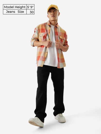 The Souled Store Solids: Black Men and Boys Straight Fit Jeans