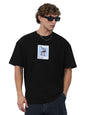 The Souled Store Looney Tunes: Insta Bugs Men and Boys Short Sleeves Round Neck Black Graphic Printed Cotton Oversized T-Shirts