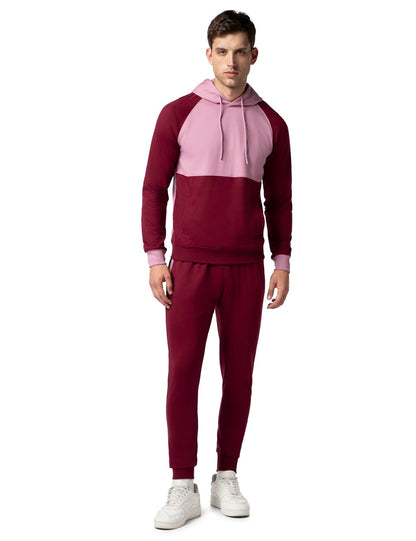 FYLTR Mens Colourblock Hoodie & Jogger Casual Co-ord Set - Raglan Sleeve Detail | Utility Side Pockets | Full Sleeve