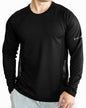 Noble Monk MenS Active Wear Regular Fit Round Neck T Shirt |Full Sleeves |Solid Pattern | Dry Fit T-Shirt For Men Black