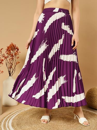 Kzully Polyester Western WomenS Skirts Purple