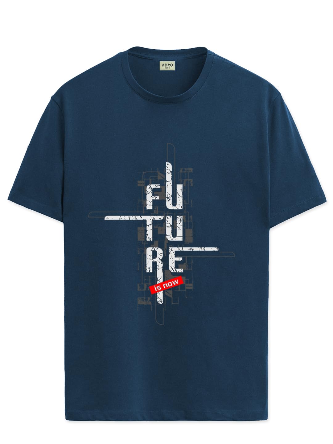 ADRO Men's Graphic Printed 100% Cotton T-Shirt - Regular Fit, Printed T-Shirts for Men (RN24-FTR-SB_Teal)