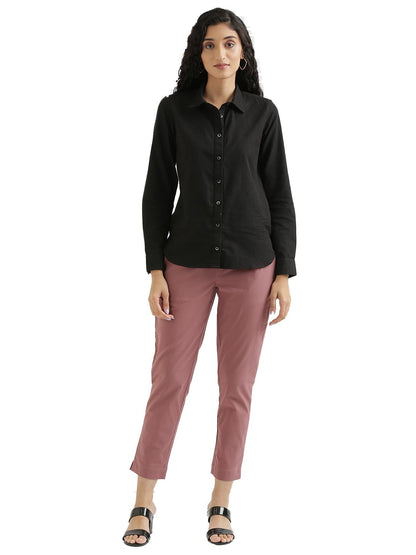 Digital Shopee Women Cotton Pant Stretchable Regular Slim Fit Trouser | Pocket Pants For Office | Cotton Casual Pant For WomenS