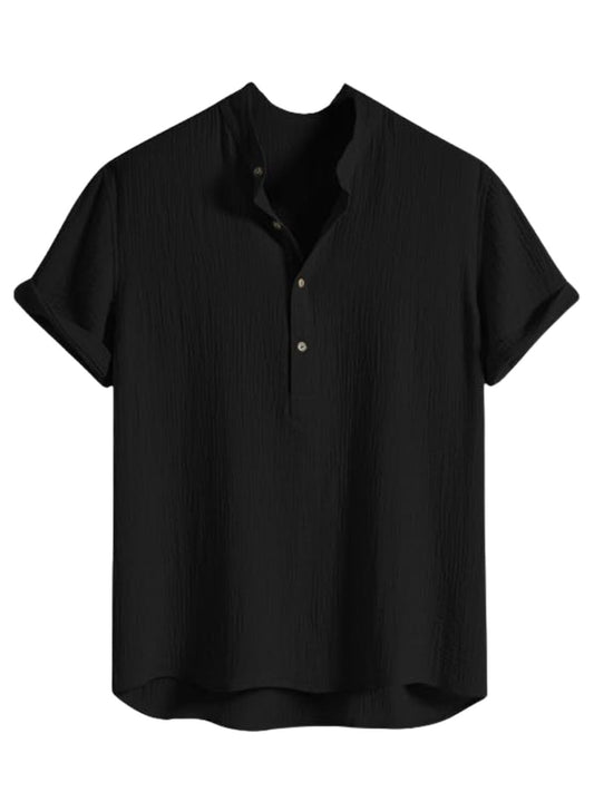 Leriya Fashion MenS Half Sleeve Casual Plain T-Shirt  Stylish & Comfortable Black