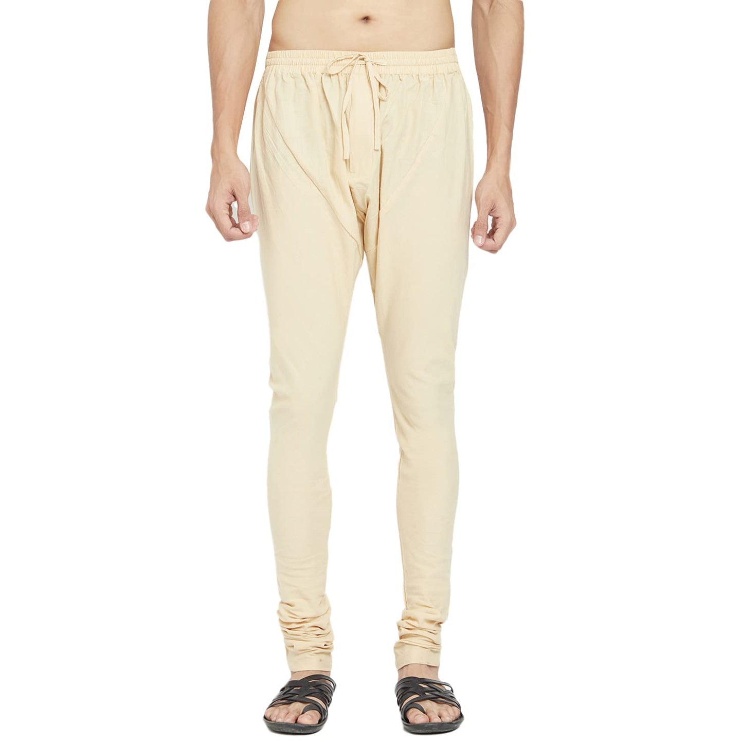Fabindia Men Zipper Churidar With Back Pocket Cotton_L Beige