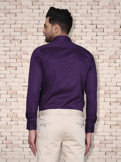 Tee Projekt Cotton Spread Collar Long Sleeve Shirt for Men Formal Shirt Casual Men Shirt